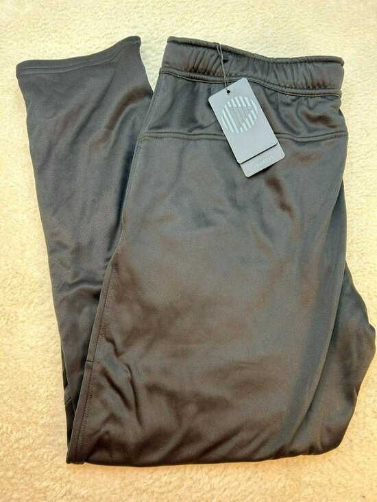 Motion Other - Motion Mens Tech Fleece Joggers Black Medium Elastic Waist Adjustable Belt NWT